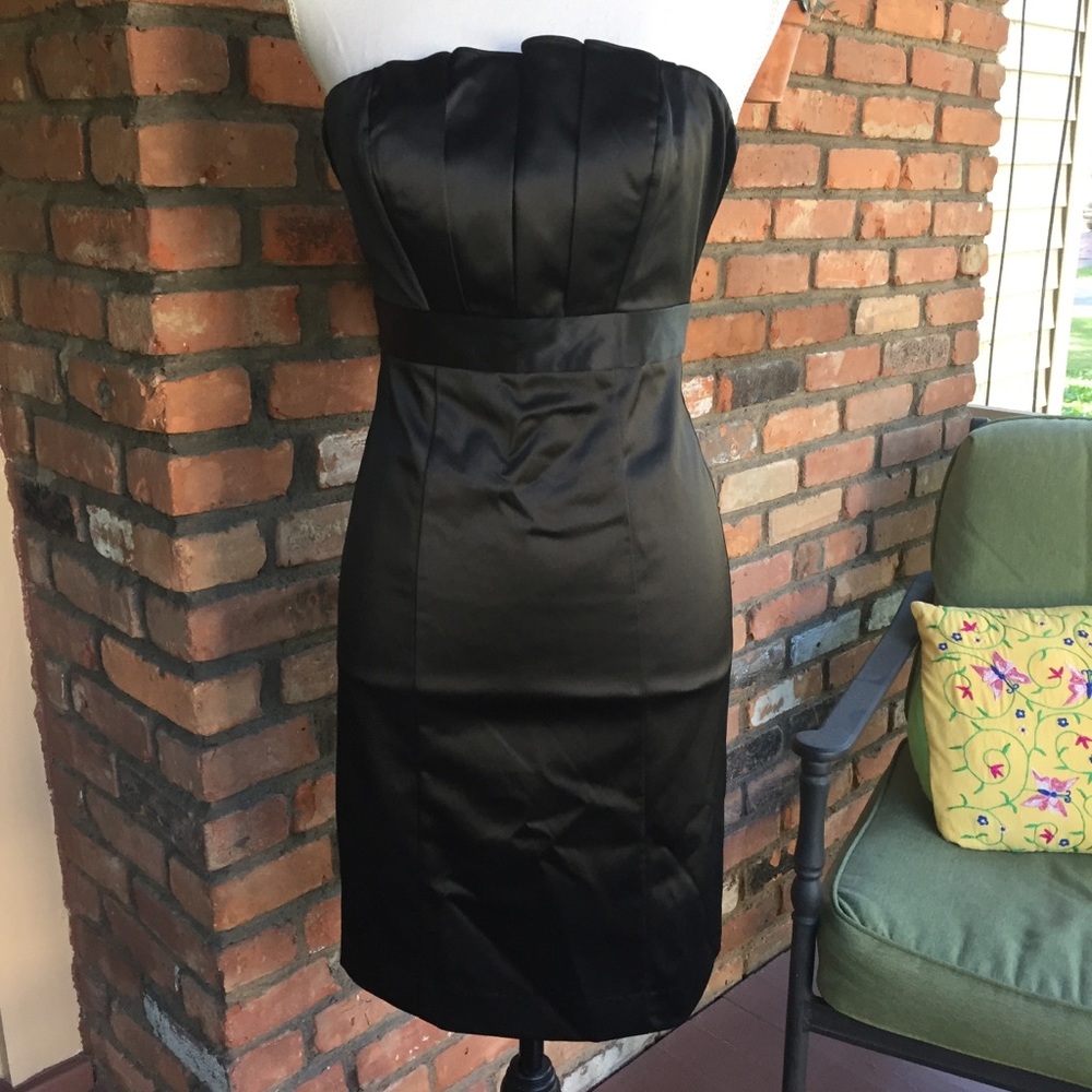 Strapless Black Cocktail Dress